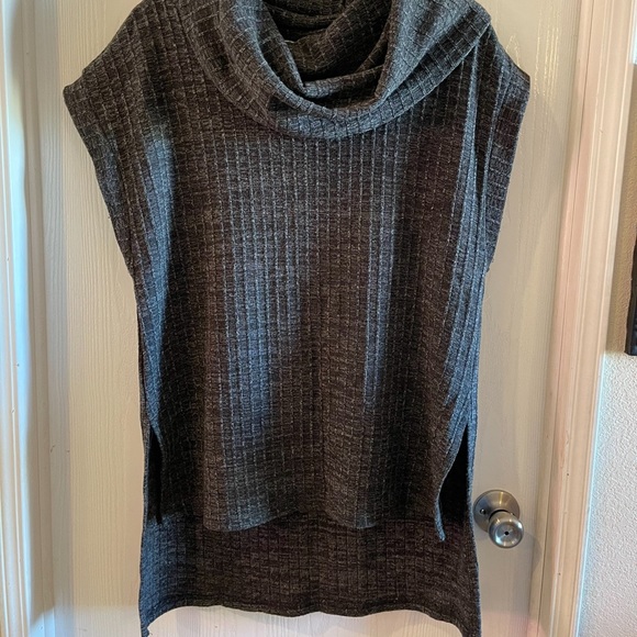 Umgee Charcoal Cowl Neck Sweater - Picture 1 of 2